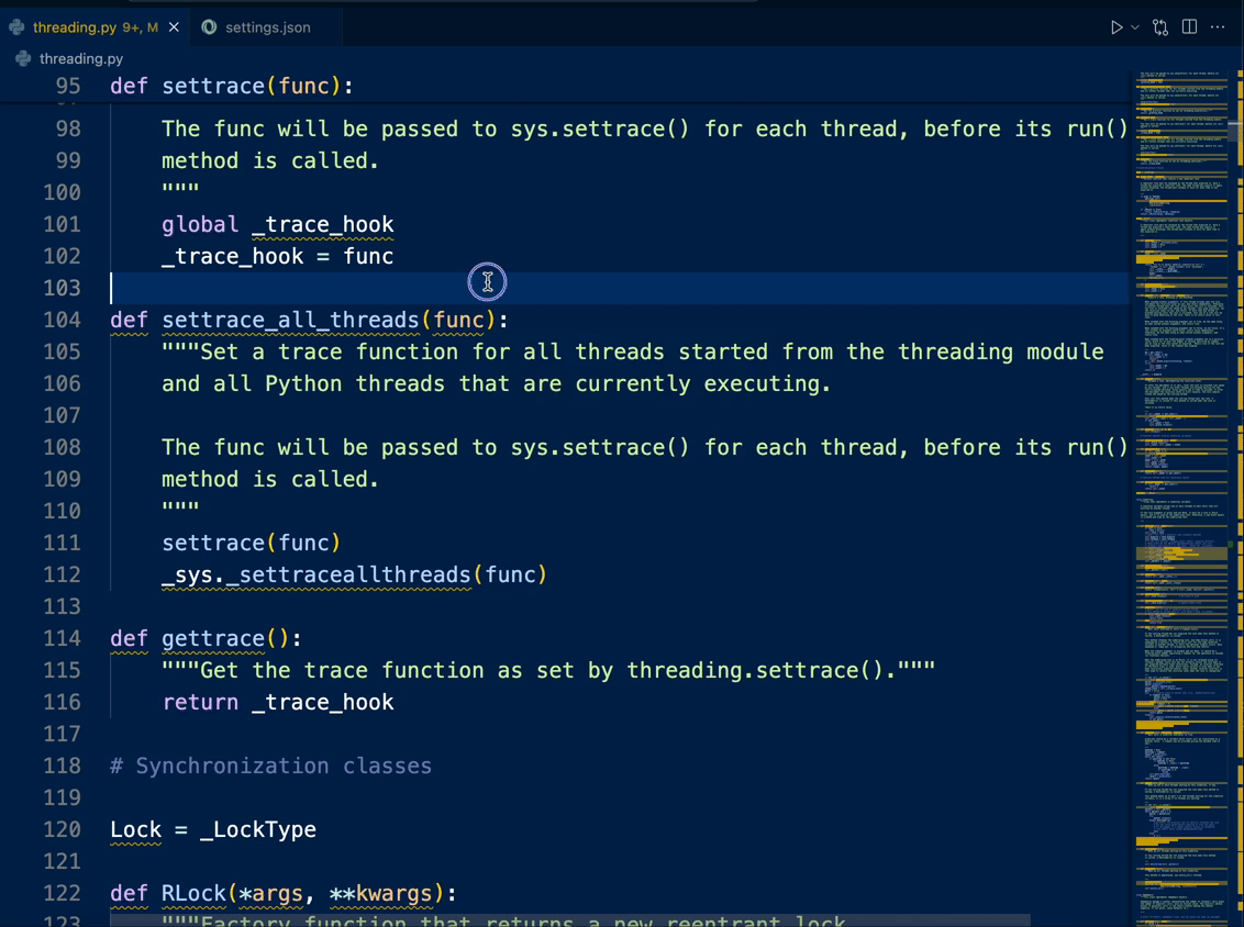 Formatting a document in VS Code